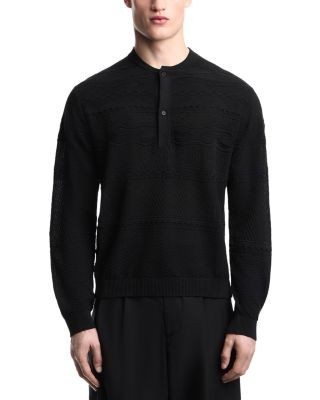 Emporio Armani Regular Fit Pullover Henley Sweater