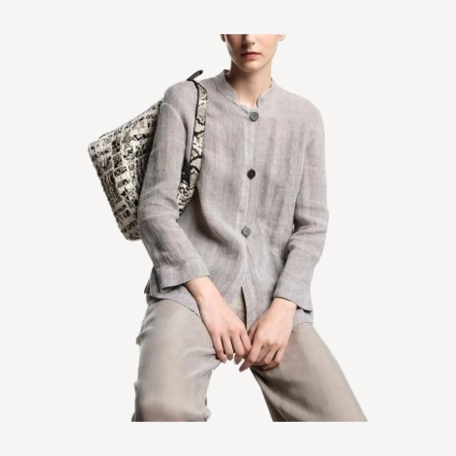 Emporio Armani Gauze Guru Collar Jacket