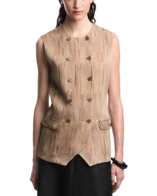 Emporio Armani Double Breasted Jacquard Vest