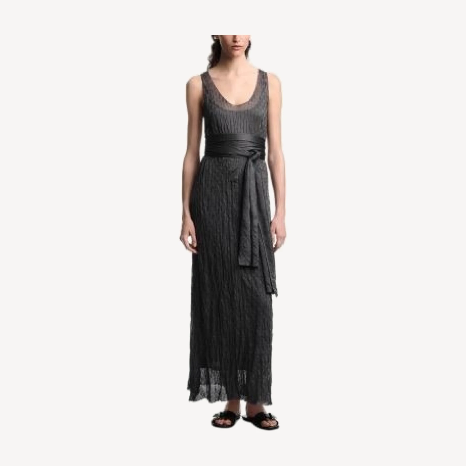 Emporio Armani Textured Sleeveless Dress