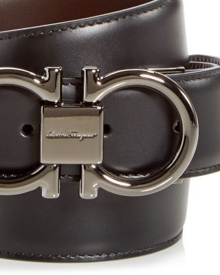 Salvatore Ferragamo Men's Double Gancini Paloma Reversible Leather Belt