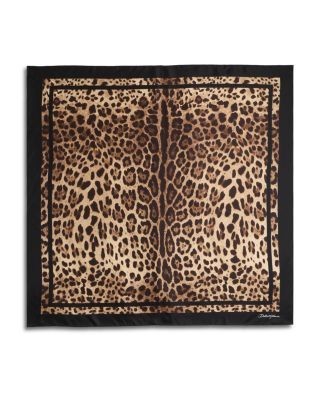 Dolce & Gabbana Leopard Print Silk Twill Scarf