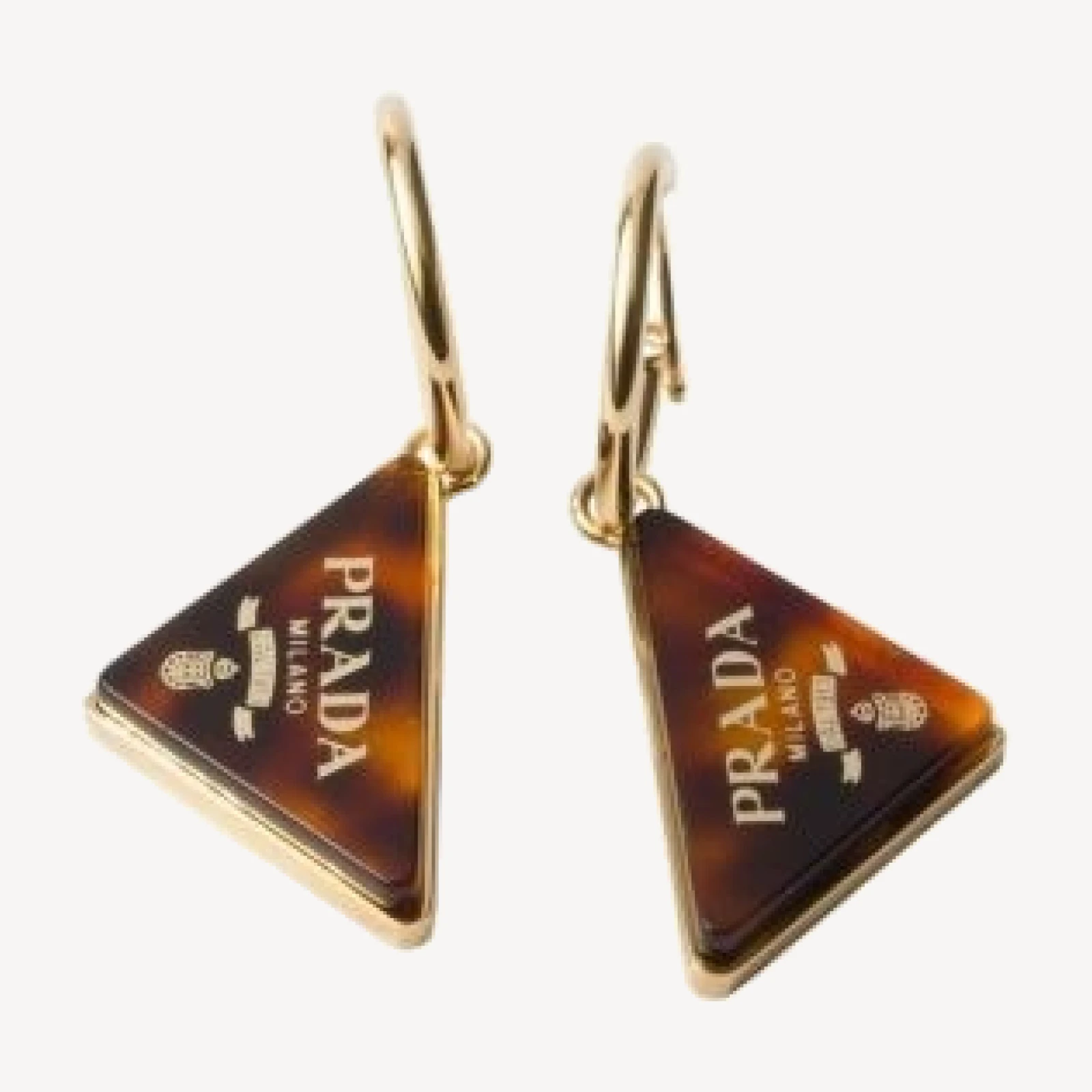 Prada Earrings With Tortoiseshell Motif