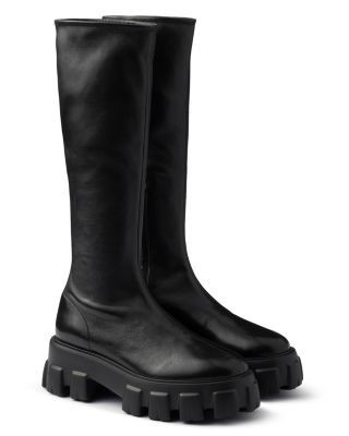 Prada Women's Monolith Stretch Nappa Boots