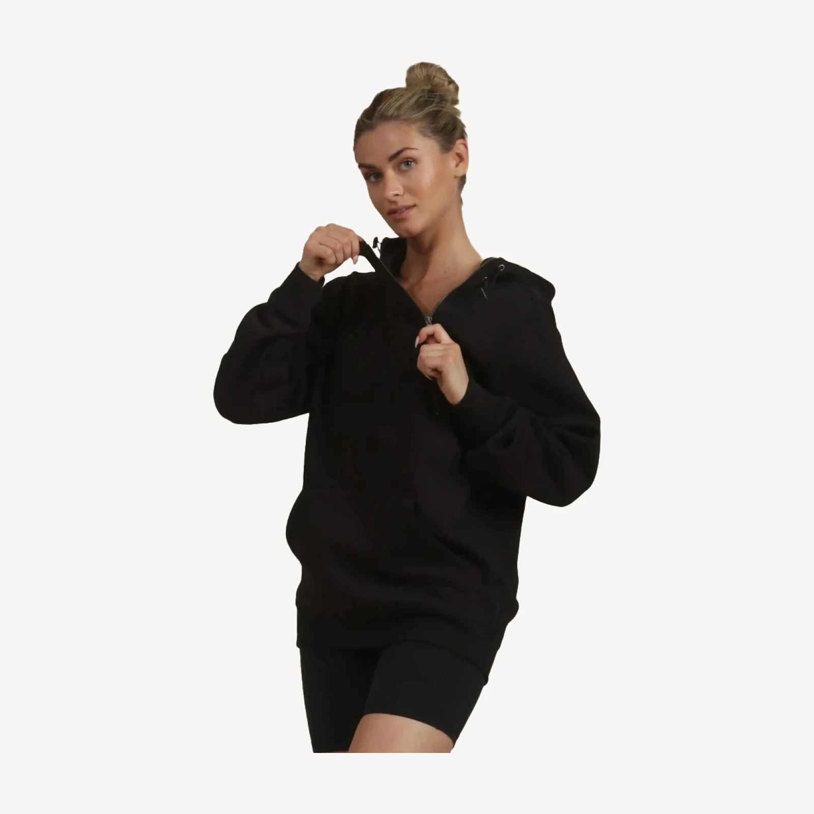 Women's Taylor Double Zipper Pullover Oversized Hoodie