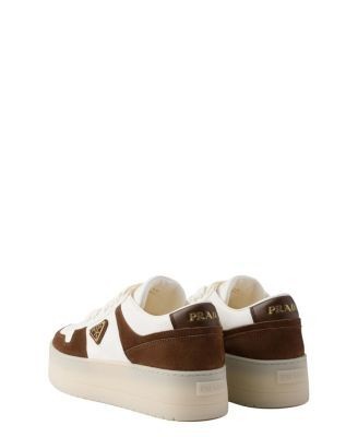 Prada Women's Downtown Bold Nappa Leather and Suede Sneakers, photo 6