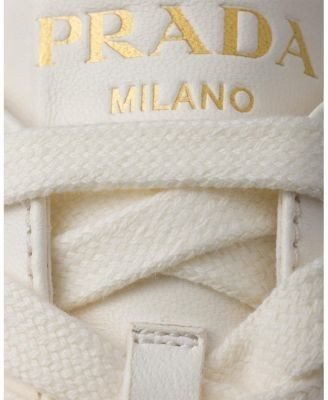 Prada Women's Downtown Bold Nappa Leather and Suede Sneakers, photo 7