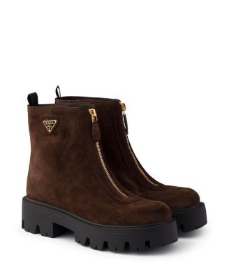 Prada Women's Suede Booties