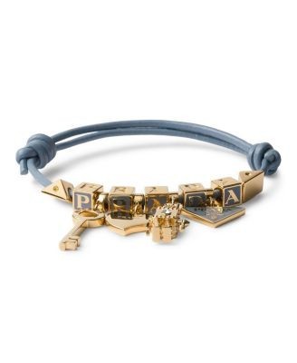 Prada Nappa Leather and Metal Bracelet