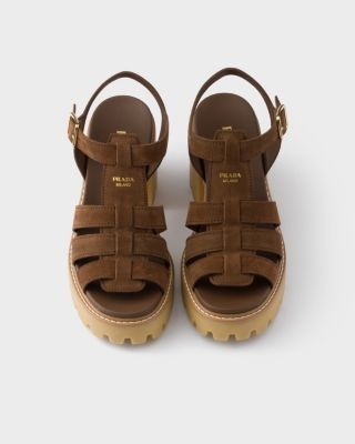 Prada Women's Suede Platform Sandals