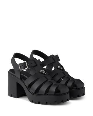 Prada Women's Rubber Platform Sandals