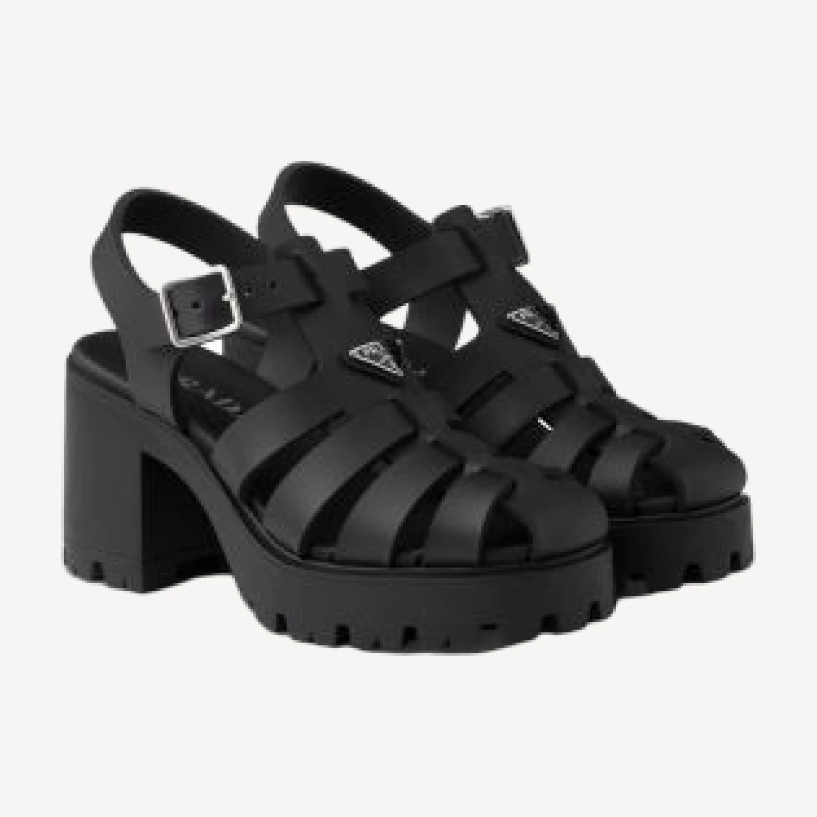 Prada Women's Rubber Platform Sandals