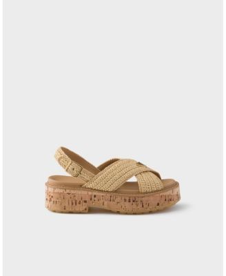 Prada Women's Crochet Platform Sandals