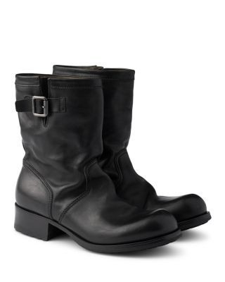 Prada Men's Leather Mid-Calf Boots