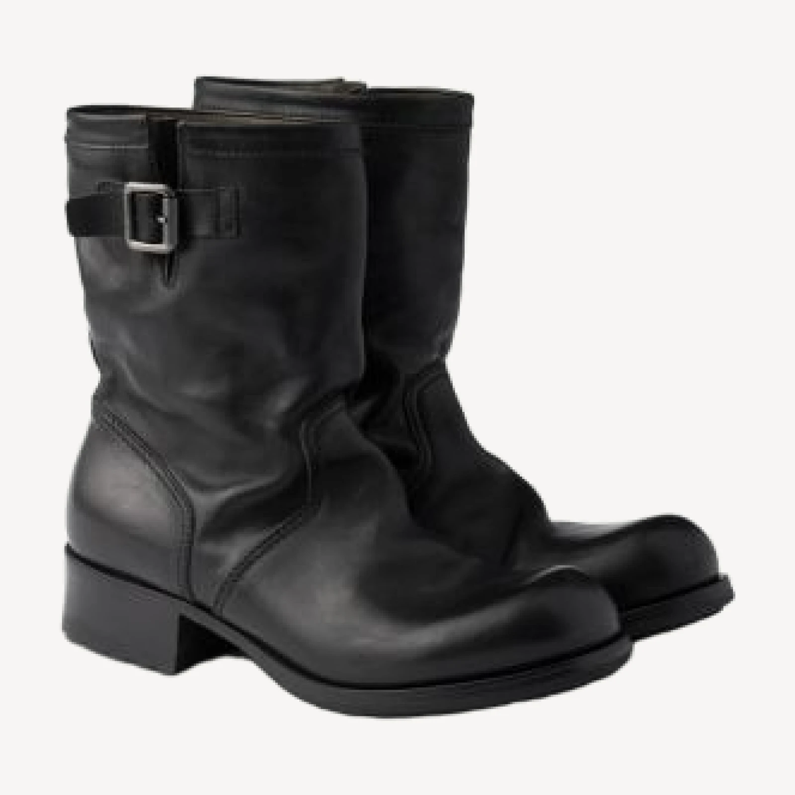 Prada Men's Leather Mid-Calf Boots