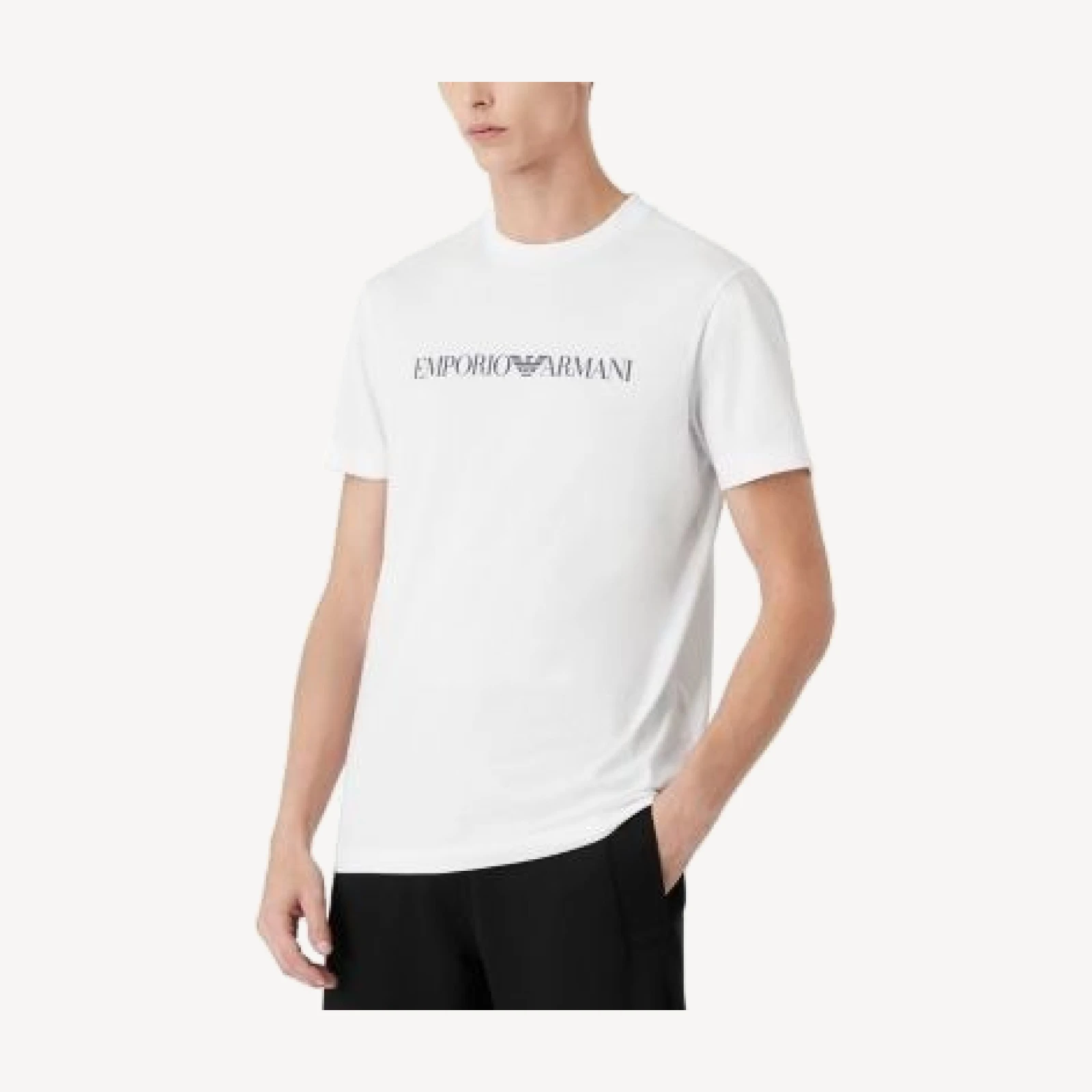 Emporio Armani Essential Pima Cotton Logo Graphic Tee