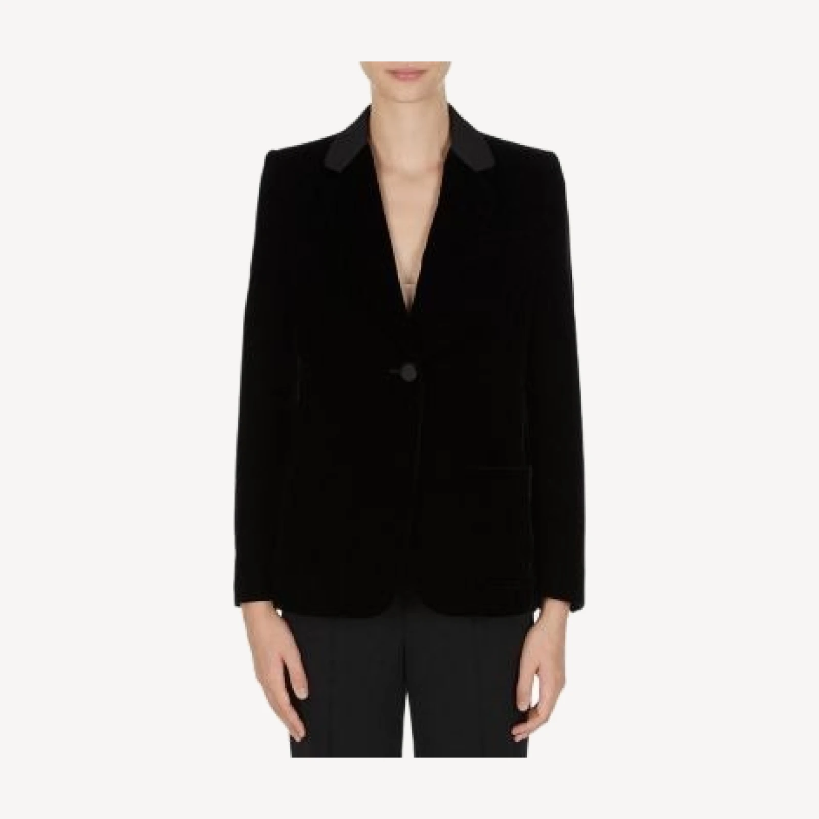 Emporio Armani Velvet Single Button Blazer