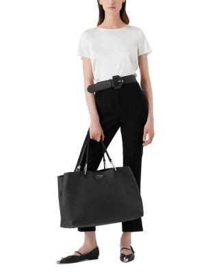 Emporio Armani Stretch Silk Short Sleeve Blouse
