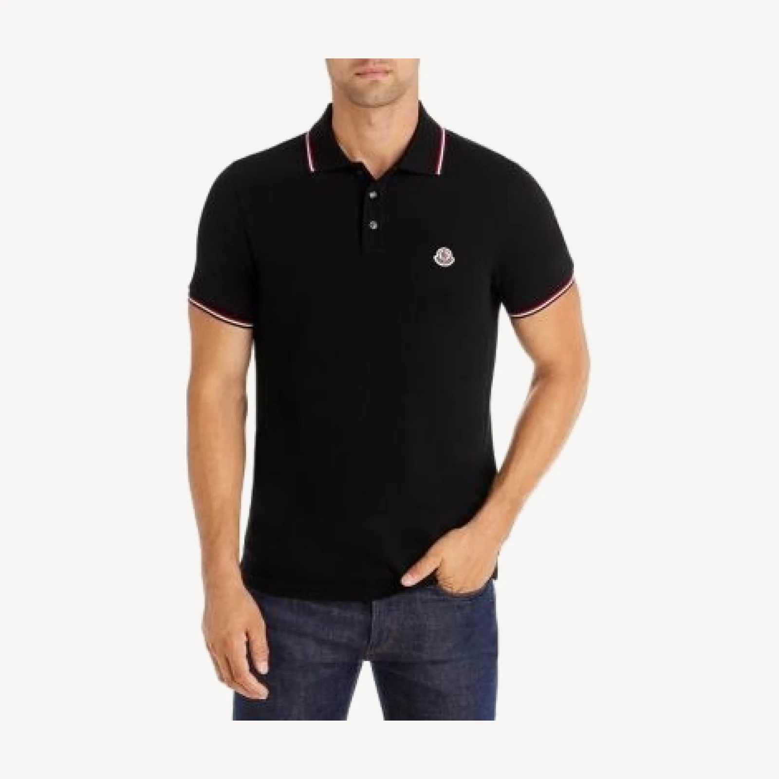 Moncler Short Sleeve Logo Polo Shirt