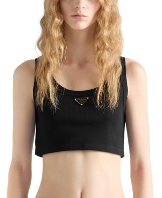 Prada Jersey Cropped Top