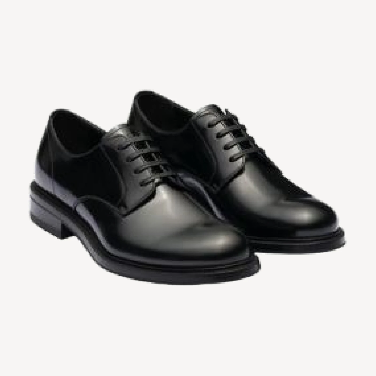 Prada Men's Brushed Leather Lace-Up Shoes