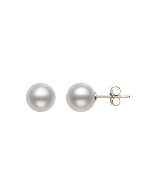 Bloomingdale's Fine Collection Cultured Freshwater Pearl Stud Earrings in 14K Yellow Gold