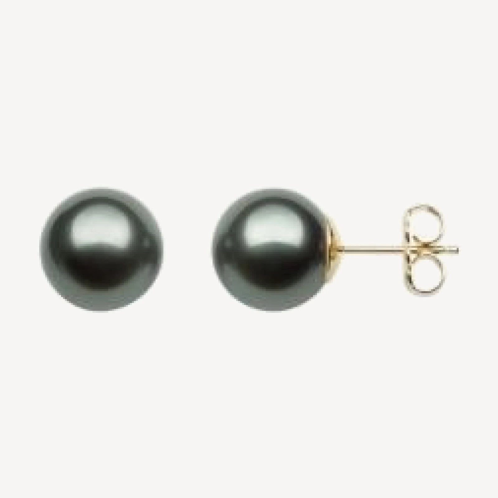 Bloomingdale's Fine Collection Tahitian Black Cultured Pearl Stud Earrings in 14K Yellow Gold