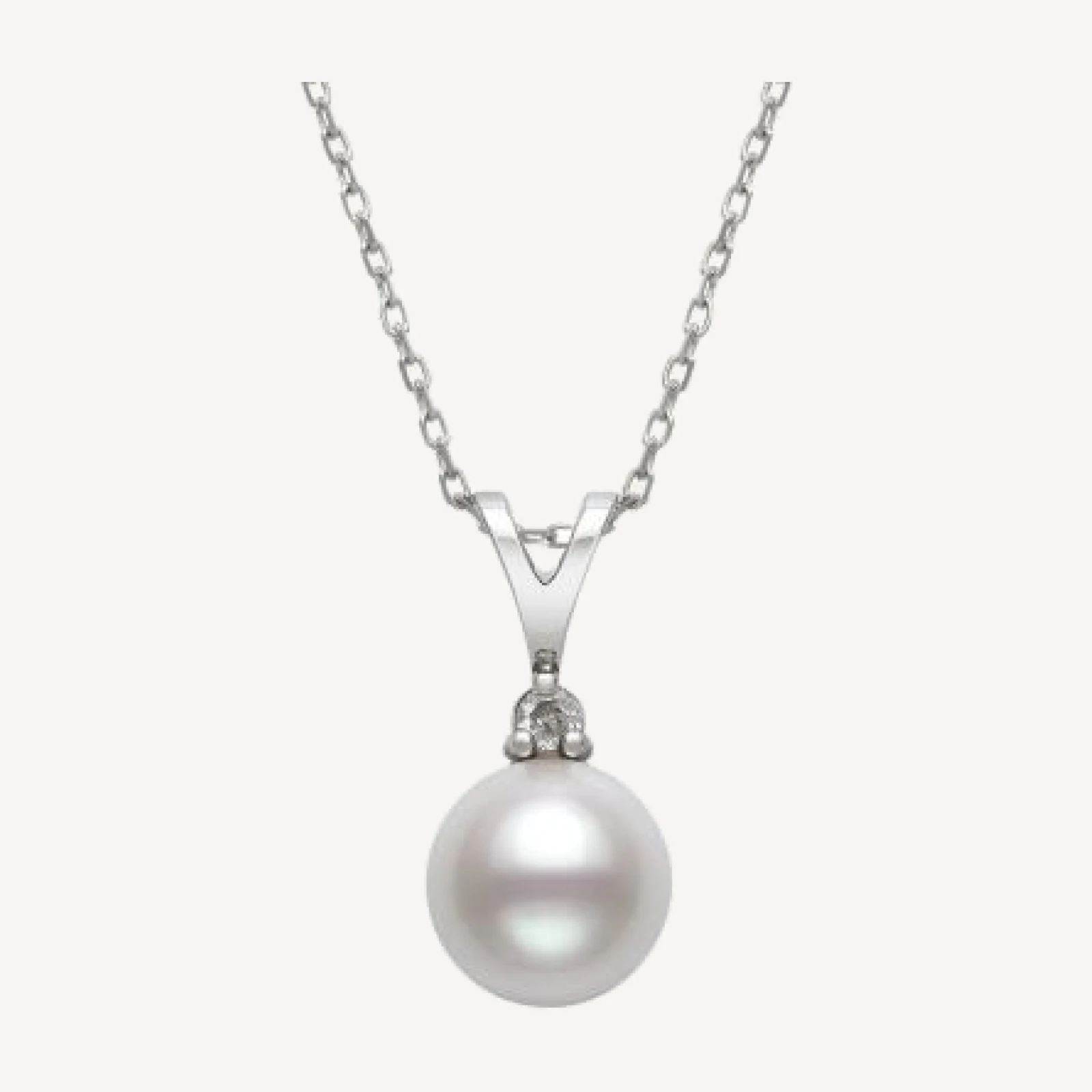 Bloomingdale's Fine Collection Diamond & Cultured Freshwater Pearl Pendant Necklace in 14K White Gold, 16