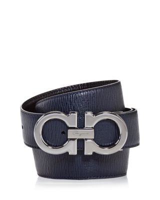 Salvatore Ferragamo Men's Double Gancini Reversible Leather Belt