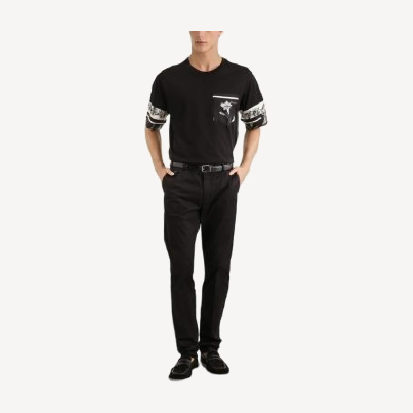 Dolce & Gabbana Men's Floral Pocket T-Shirt