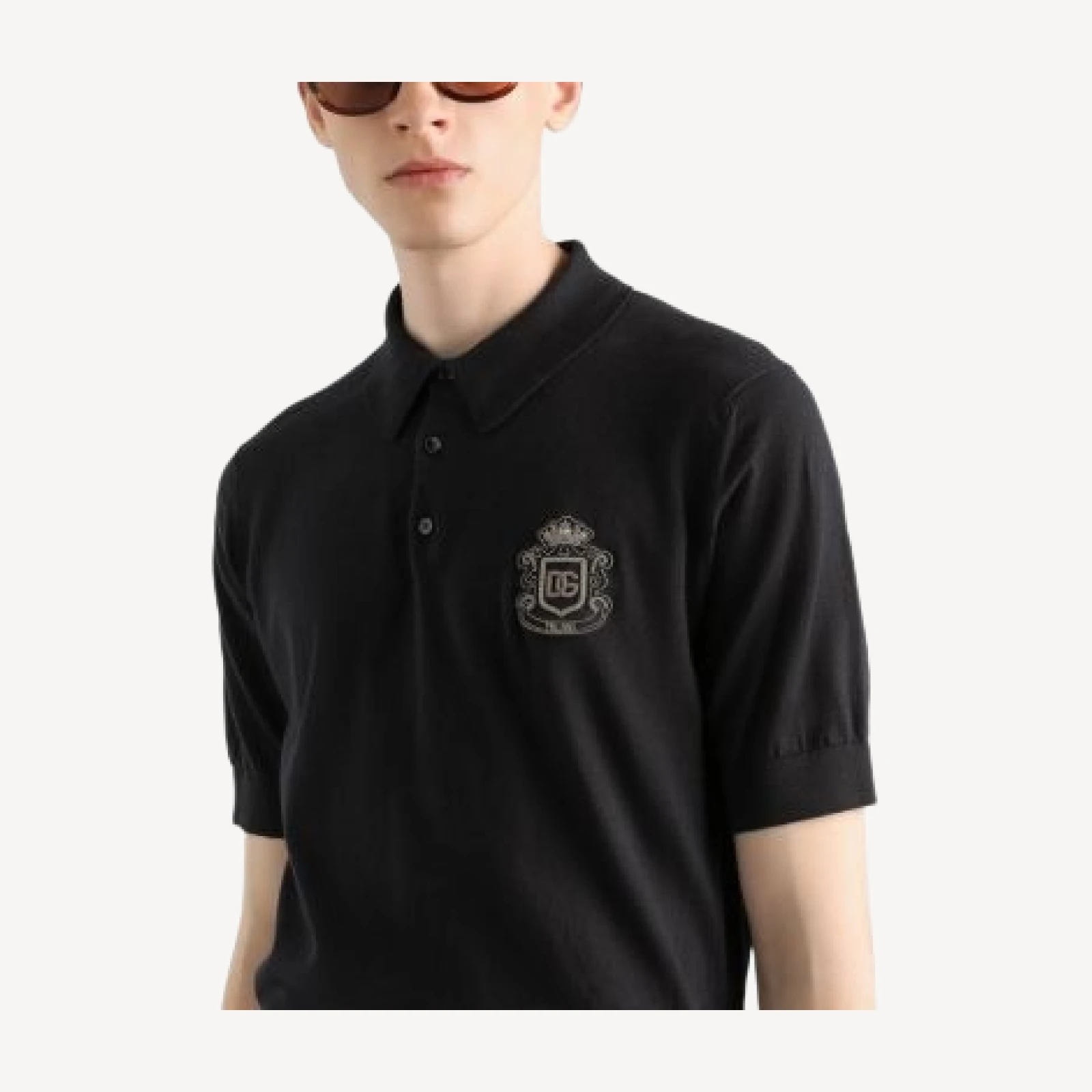 Dolce & Gabbana Logo Emblem Polo Shirt
