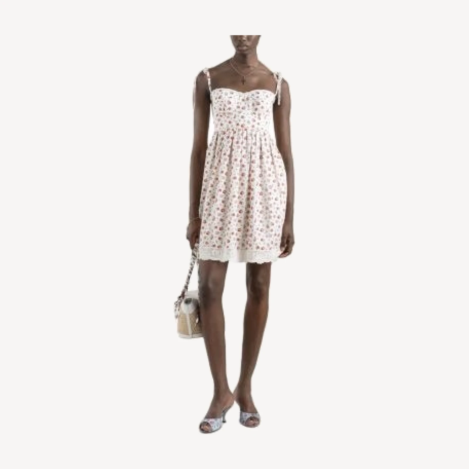 Dolce & Gabbana Rose Print Poplin Mini Dress