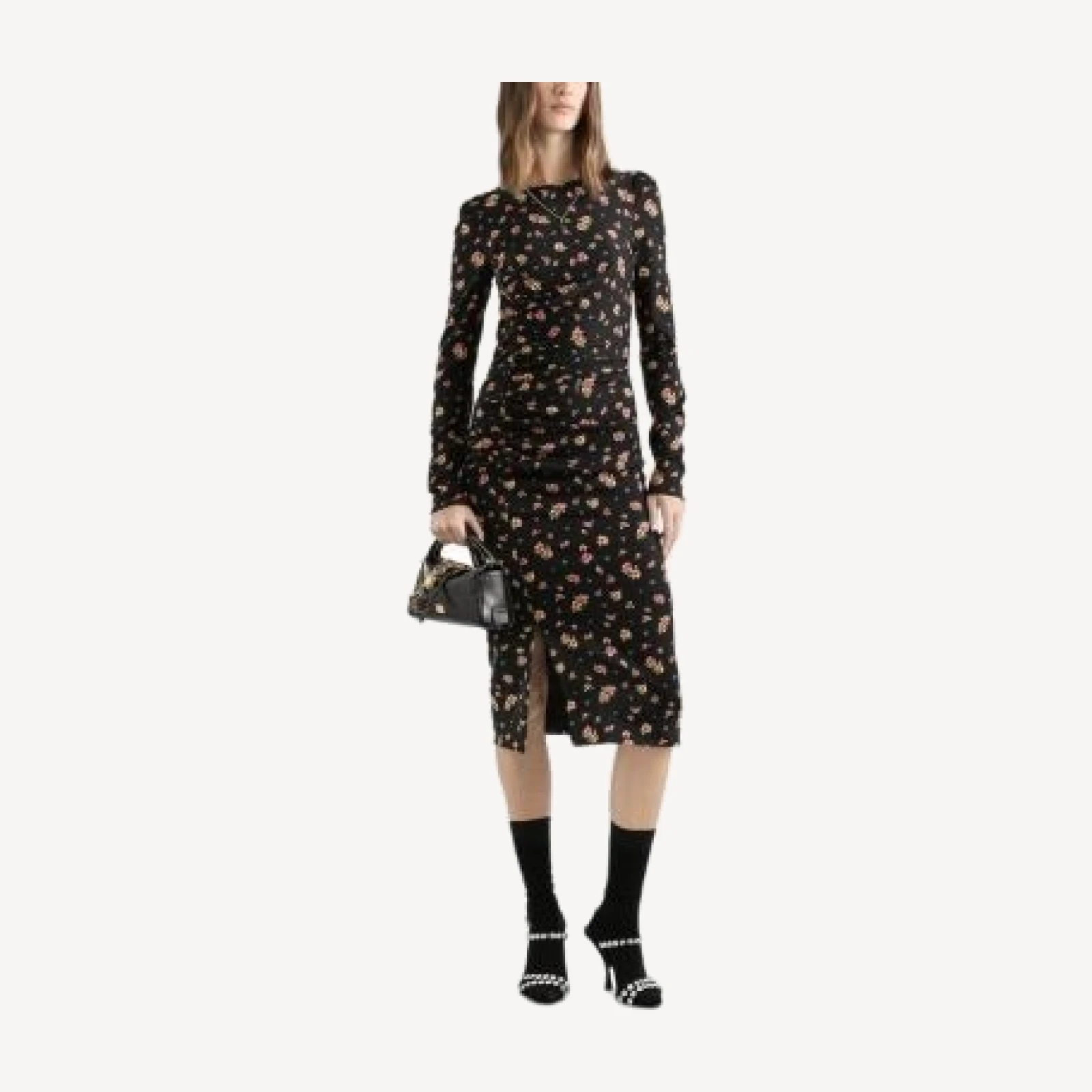 Dolce & Gabbana Floral Print Charmeuse Midi Dress