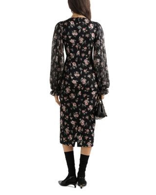 Dolce & Gabbana Vintage Rose Print Charmeuse Dress