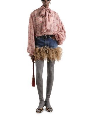 Dolce & Gabbana Silk Floral Bouquet Chiffon Top