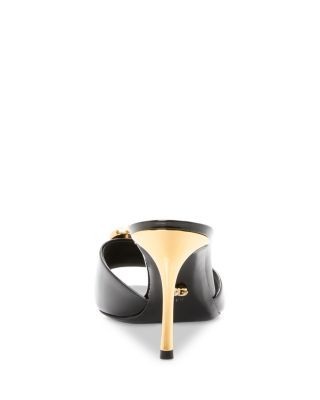 Dolce & Gabbana Women's Patent Leather Crystal Cluster Mules