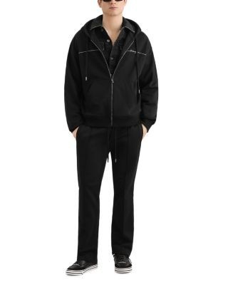 Dolce & Gabbana Zip Logo Drawstring Hooded Sweatshirt