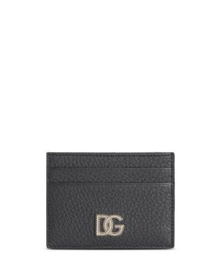 Dolce & Gabbana Logo Pebble Leather Card Holder