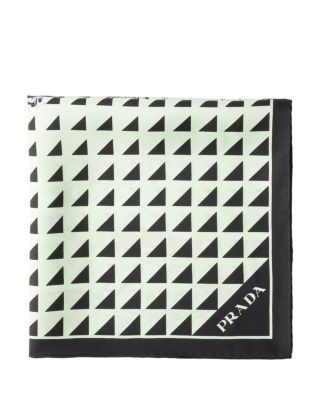 Prada Printed Silk Twill Scarf 55X55