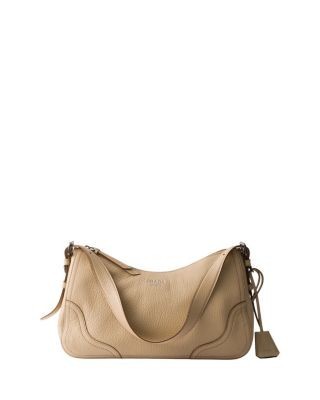 Prada Aimee Large Leather Shoulder Bag