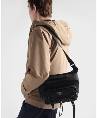 Prada Speedrock Re-Nylon And Leather Shoulder Bag