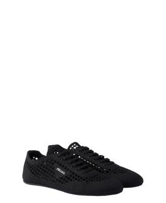 Prada Women's Collapse Crochet Laced Sneakers