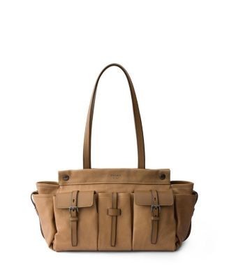 Prada Route Large Leather Tote Bag