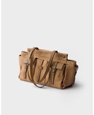 Prada Route Large Leather Tote Bag