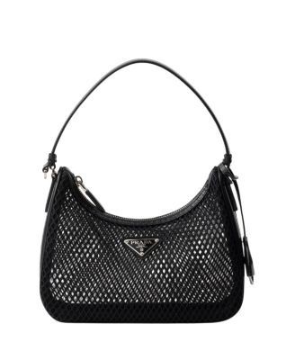 Prada Re-Edition 2005 Mesh And Brushed Leather Bag