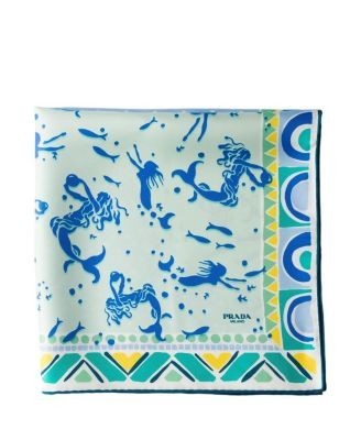 Prada Printed Silk Twill Scarf, 55 X 55 Cm