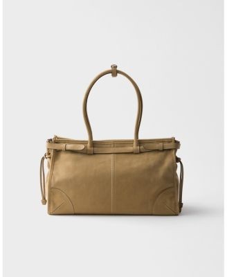 Prada Bonnie Large Convertible Suede Shoulder Handbag