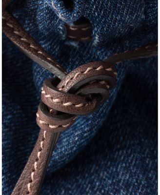 Prada Bonnie Medium Denim and Leather Handbag