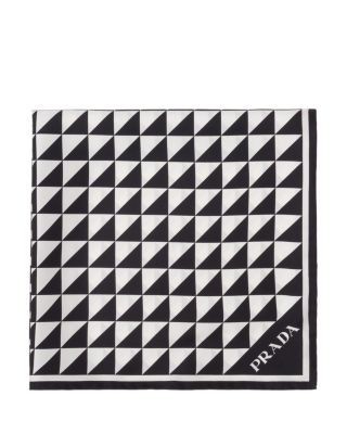 Prada Printed Silk Twill Scarf 55X55