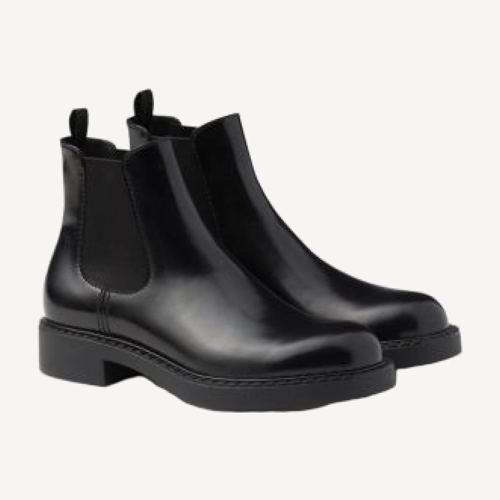 Prada Men's Brushed Leather Chelsea Boots